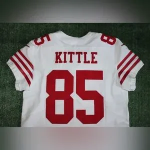Authentic George Kittle San Francisco 49ers Captain Patch Nike Elite Jersey  44/L